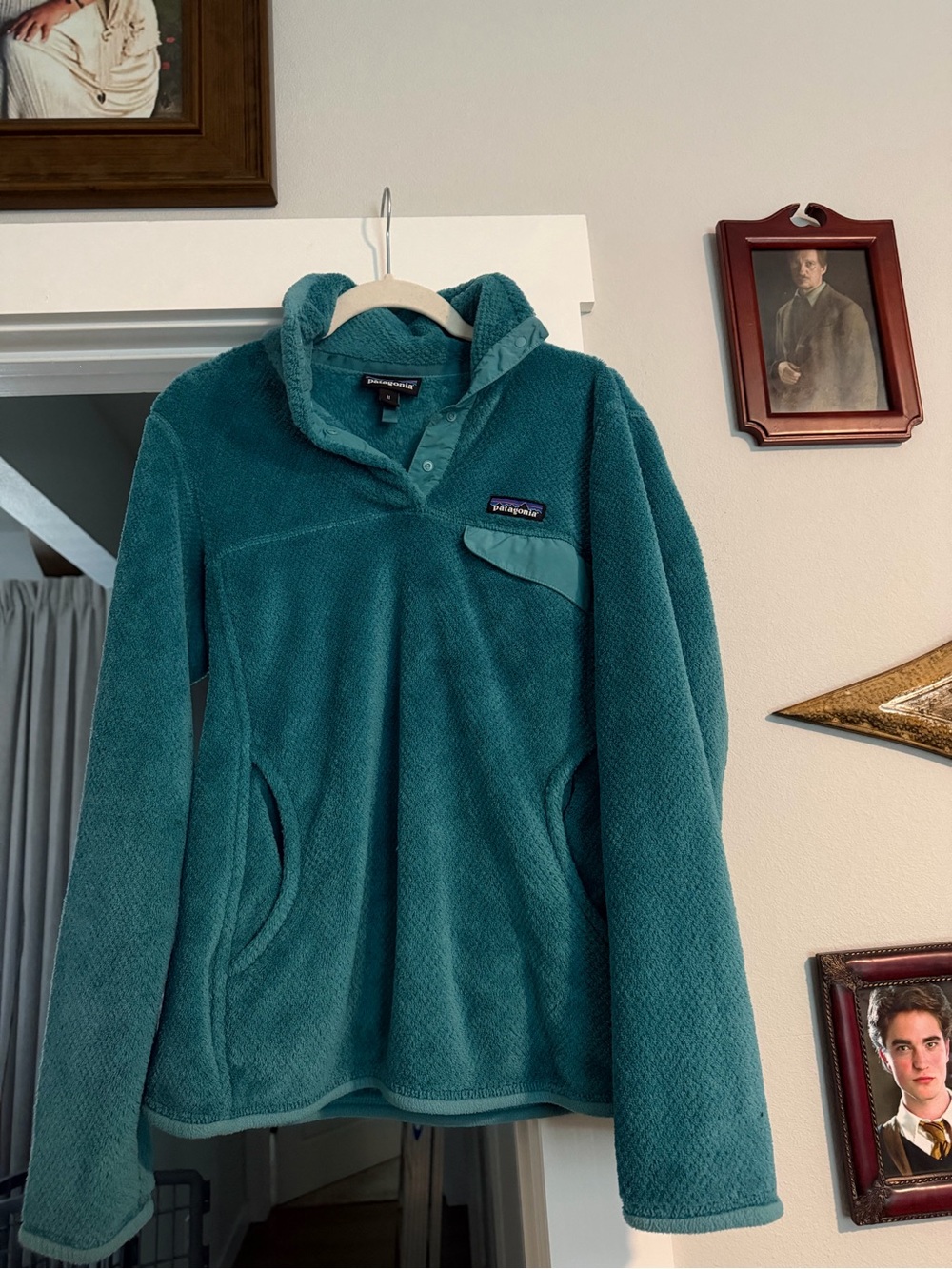 Patagonia Teal Fleece Half-Snap Pullover